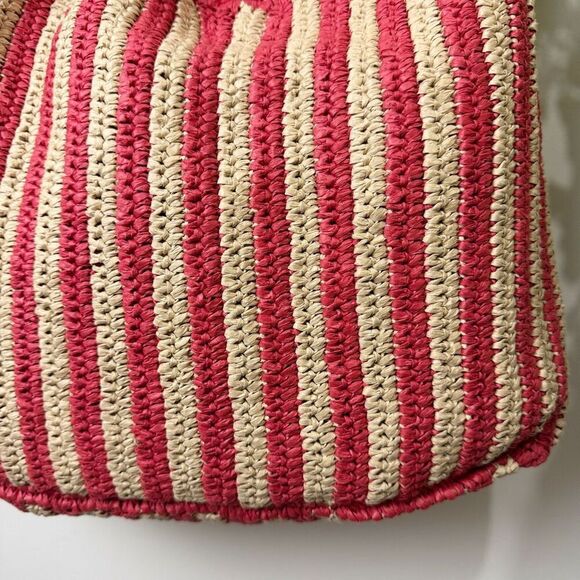 Anthropologie The Love Knot Slouchy Bag: Raffia Buckle Edition | New NWT | Red S - Picture 3 of 16